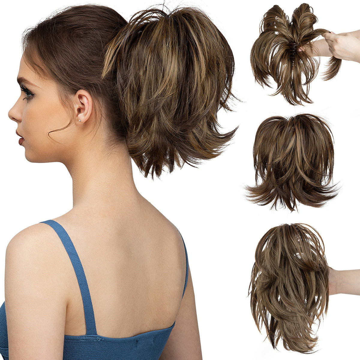 Grande™ Synthetische Haarverlängerungen Pferdeschwanz Krallenclip