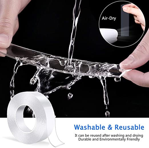 NexaGrip™ Transparentes Nano-Klebeband – Gegenstände sicher befestigen & wiederverwenden