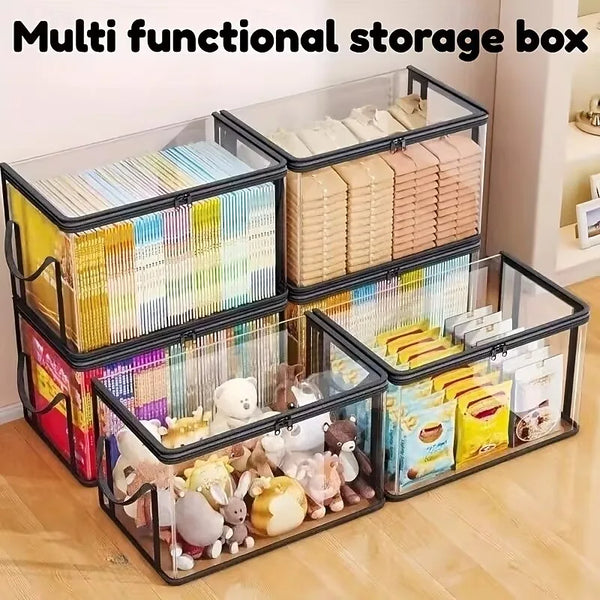 Storeva™ 3er-Set Aufbewahrungsboxen | Transparente Aufbewahrung & platzsparende Ordnung