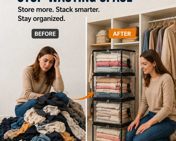 Storeva™ 3er-Set Aufbewahrungsboxen | Transparente Aufbewahrung & platzsparende Ordnung