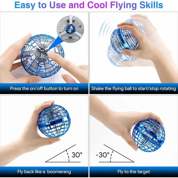 Flyora™ Galaxy Flugkugel – Leuchtender Boomerang-Flugspaß für Groß &amp; Klein