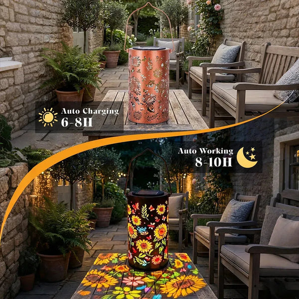 SolarBlume™ Solar-Gartenlaterne – Bunte Blütenlichter für magische Abende