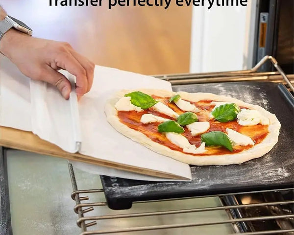 PeelSlide™ - Pizzaschaufel mit praktischer Verschiebe-Funktion für müheloses Backen