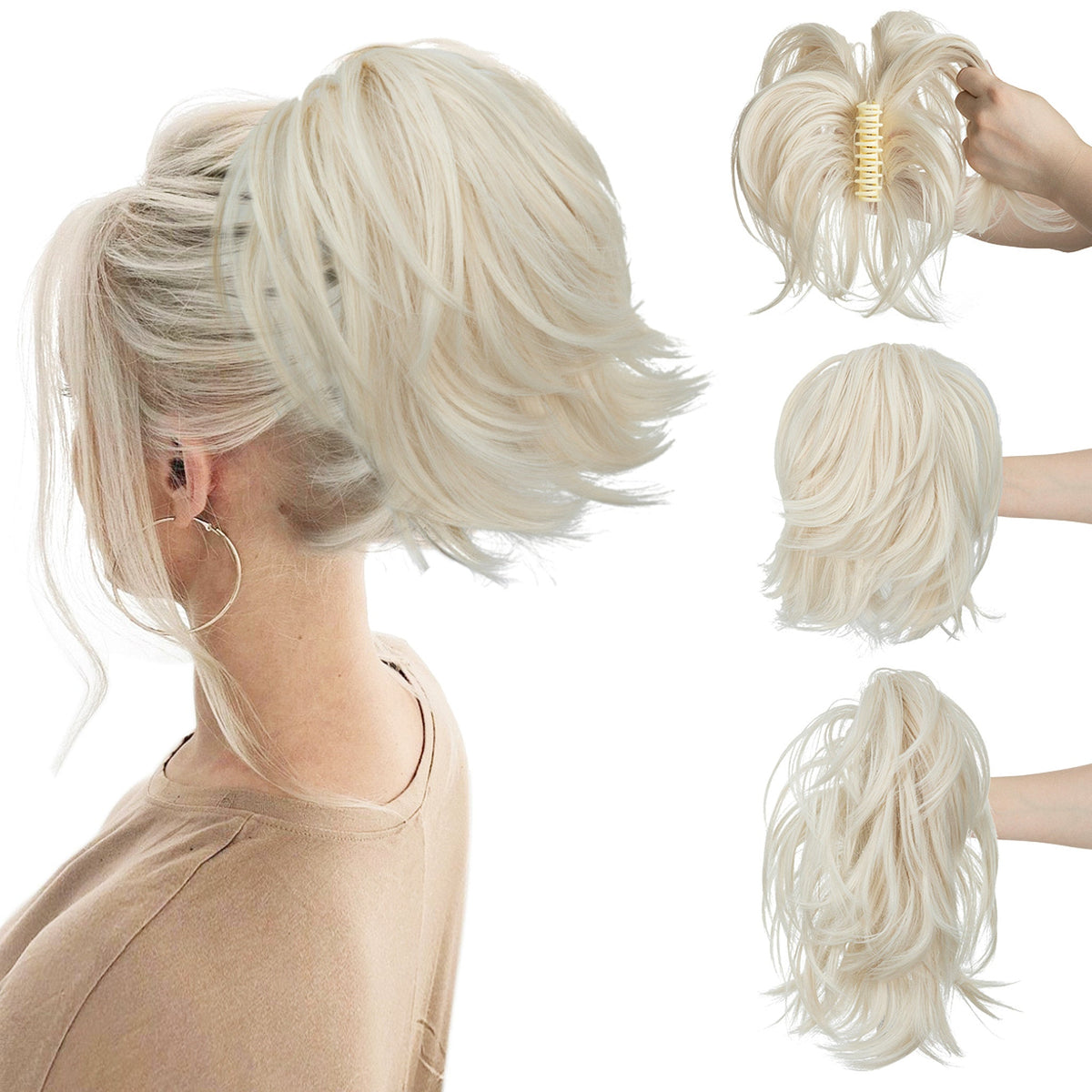 Grande™ Synthetische Haarverlängerungen Pferdeschwanz Krallenclip