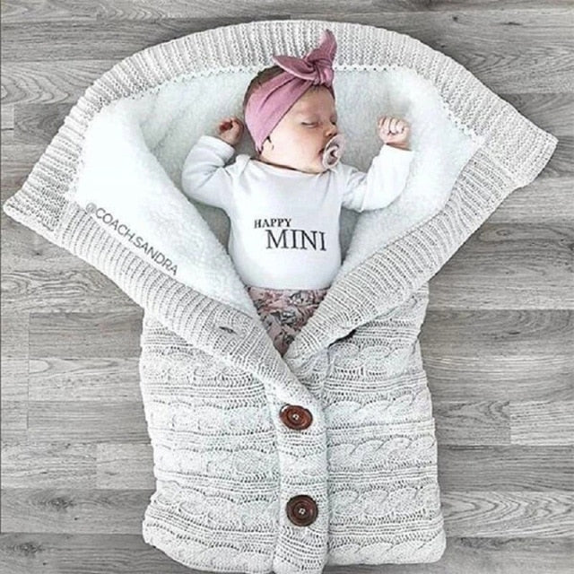 LittleSleep™ - Wärmender, gestrickter Winterschlafsack für Babys