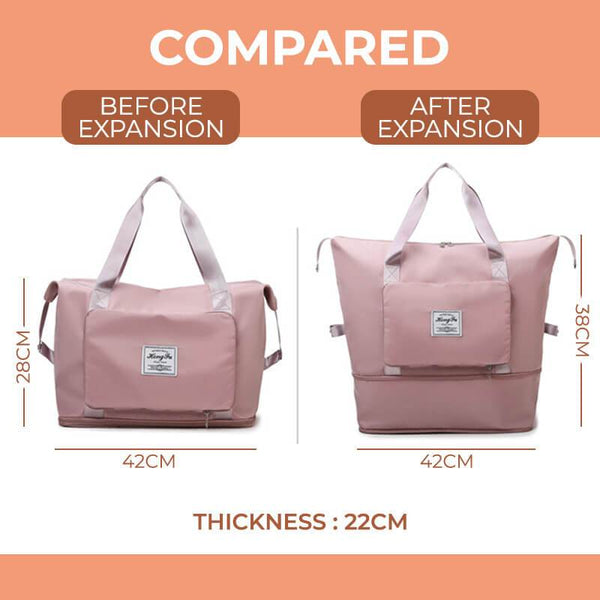 TravelEase™ | Große faltbare wasserdichte Reisetasche mit extra Stauraum