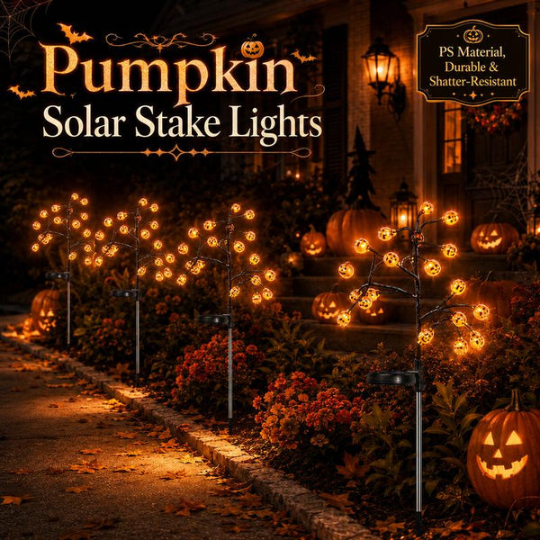 PumpkiGlow™ Solar-Gartenstecker – Leuchtende Kürbeldeko für magische Halloween-Abende