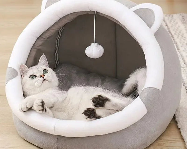 PurrDome - Gemütliche geschlossene Katzenbett-Höhle
