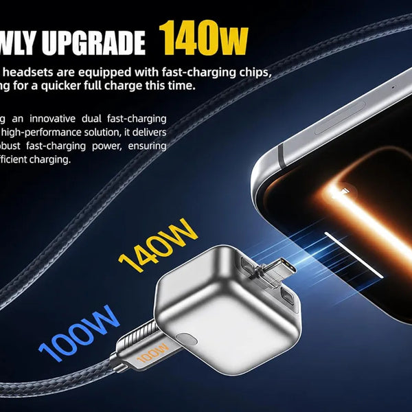 Voltiva™ USB-C Auto-Ladeadapter | 140W Schnellladen & intelligenter Ladeschutz