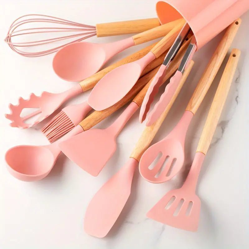 SilicCook™ - 12-teiliges hitzebeständiges Silikon-Küchenhelfer-Set