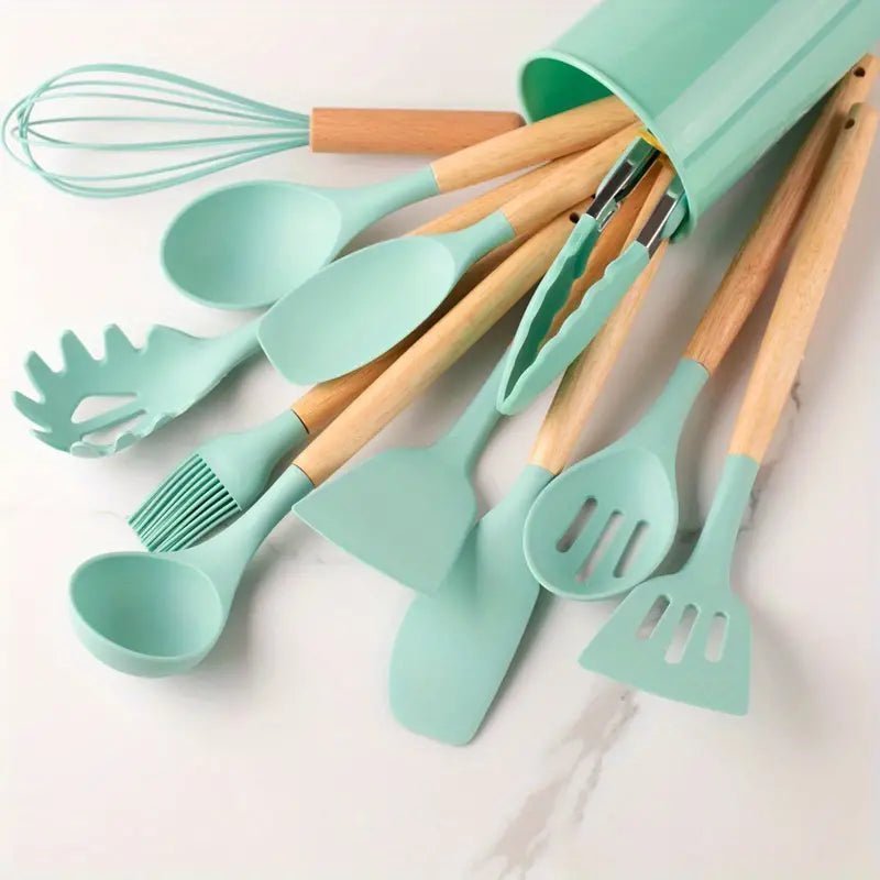 SilicCook™ - 12-teiliges hitzebeständiges Silikon-Küchenhelfer-Set