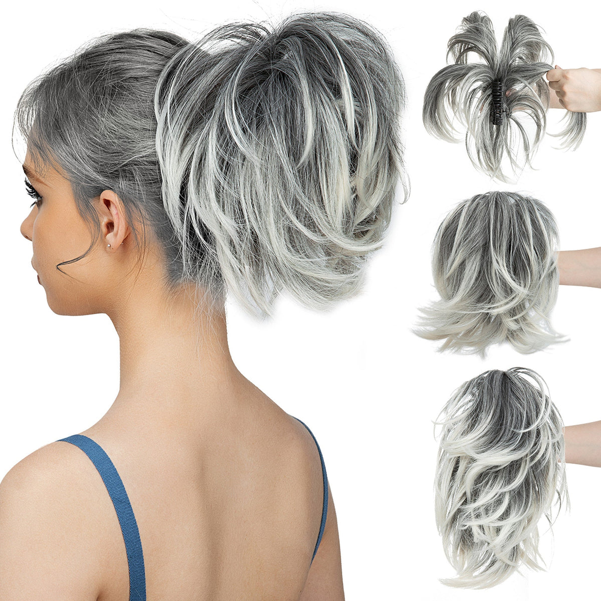 Grande™ Synthetische Haarverlängerungen Pferdeschwanz Krallenclip