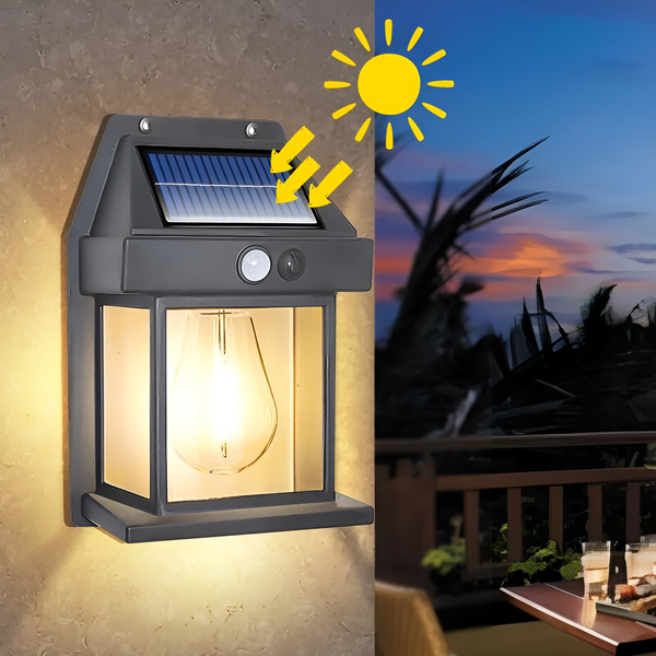 EcoGlow - Solar-Wandleuchte für draußen