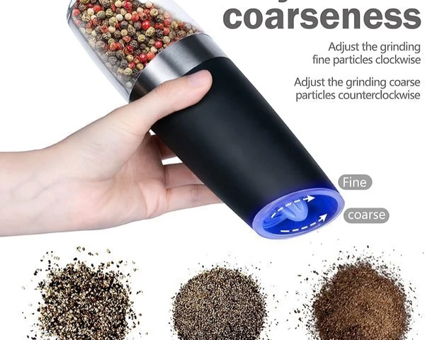 50% RABATT | SpiceGlide - Automatische elektrische Salz- und Pfeffermühle mit Schwerkraftsensor