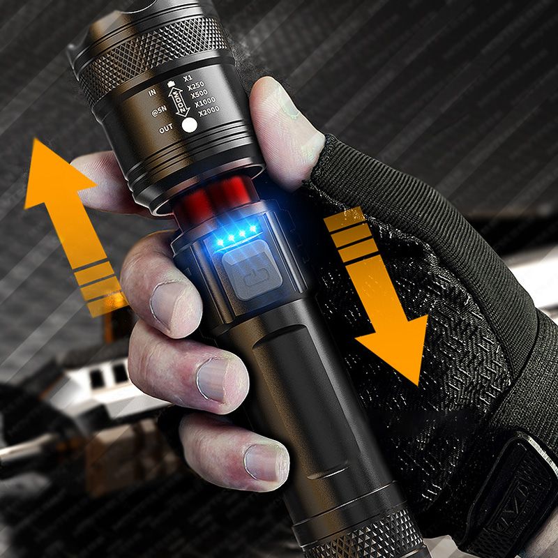 Superstarke Zoom-Taschenlampe – extrem hell & wasserdicht – perfekt für Outdoor & Notfall!