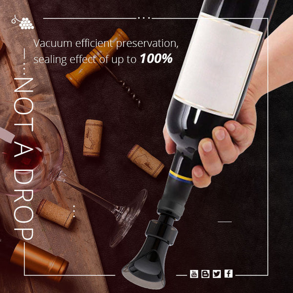 VinoLuxe™ 2-in-1 Weinverschluss mit Ausgießer – Frische bewahren & sauber servieren