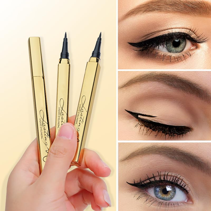 🔥🔥 1+1 GRATIS auf wasserfesten Eyeliner!  💫 Flüssiger Eyeliner – wasserfest & hält bis zu 24h | Schluss mit verwischten Linien!