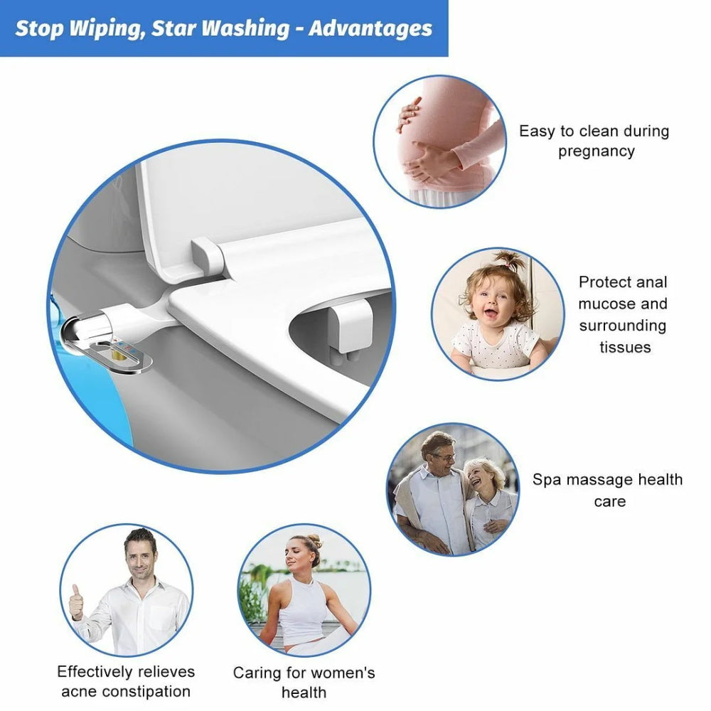 PureWash™ Bidet-Aufsatz mit Doppel-Düse | Hygienisches Upgrade für deine Toilette