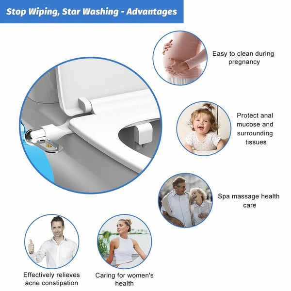 PureWash™ Bidet-Aufsatz mit Doppel-Düse | Hygienisches Upgrade für deine Toilette