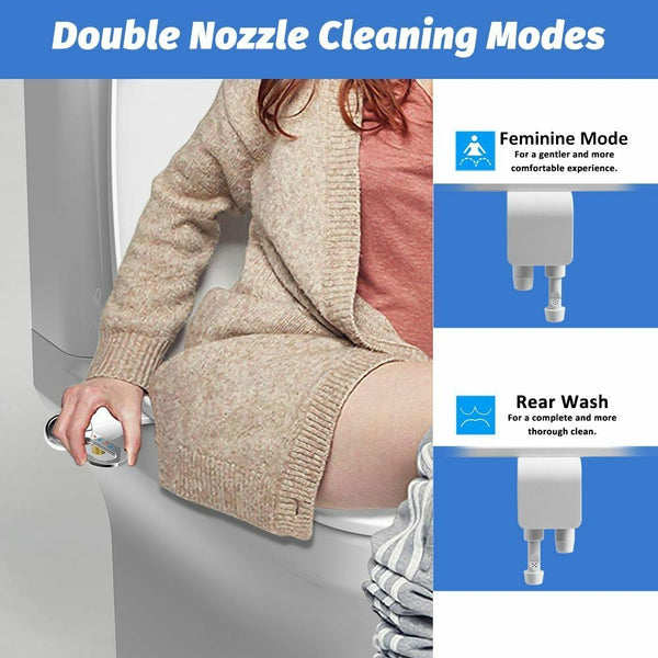 PureWash™ Bidet-Aufsatz mit Doppel-Düse | Hygienisches Upgrade für deine Toilette