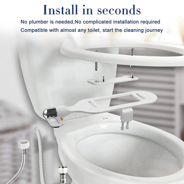 PureWash™ Bidet-Aufsatz mit Doppel-Düse | Hygienisches Upgrade für deine Toilette