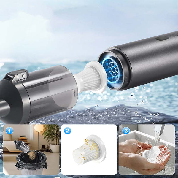 4-in-1 tragbarer kabelloser Mini-Staubsauger mit 19000pa Saugleistung