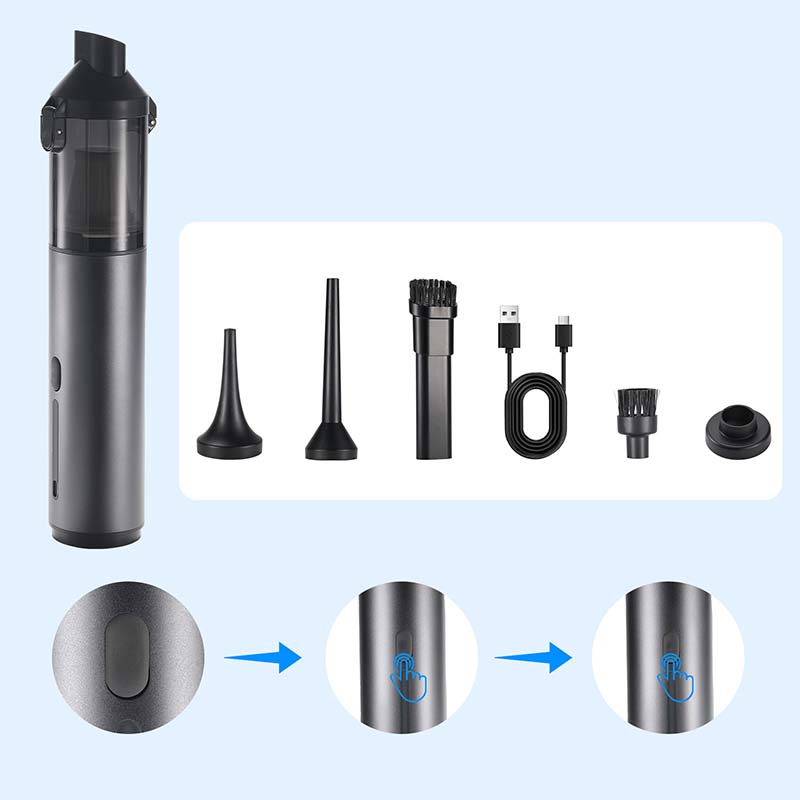 4-in-1 tragbarer kabelloser Mini-Staubsauger mit 19000pa Saugleistung