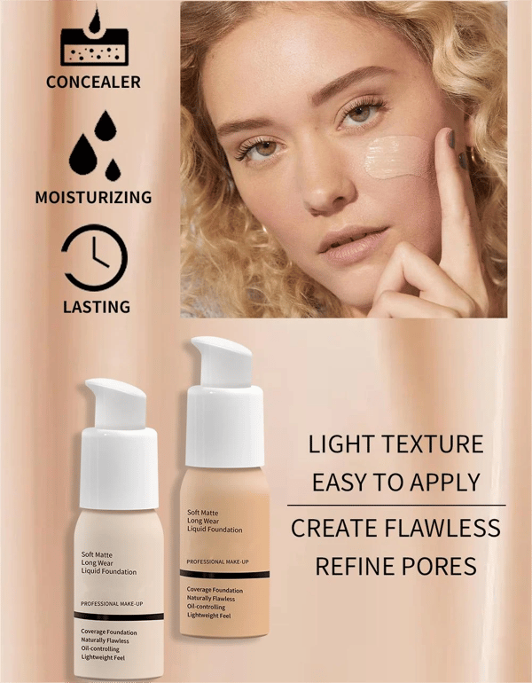 Soft Matte Liquid Foundation 🔥KAUFEN SIE 1 UND ERHALTEN SIE 1 GRATIS (2 Flaschen)
