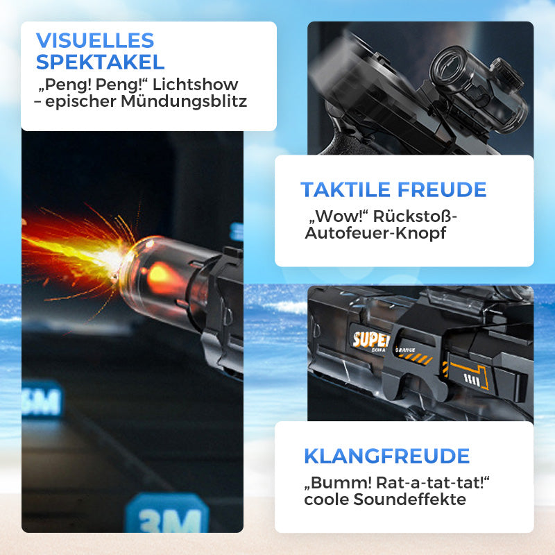 HydroBlast™ Elektrischer Wasserblaster | Wiederaufladbarer Wasserspaß für den Sommer
