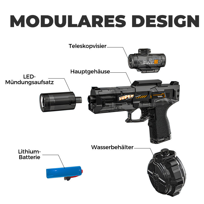 HydroBlast™ Elektrischer Wasserblaster | Wiederaufladbarer Wasserspaß für den Sommer