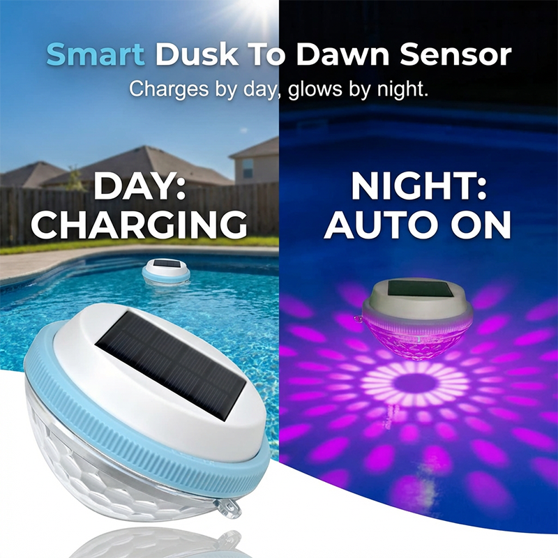 LED-Solar-Schwimmleuchte für den Pool
