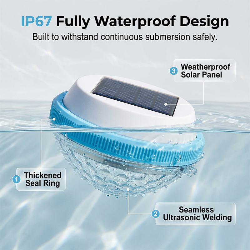 LED-Solar-Schwimmleuchte für den Pool