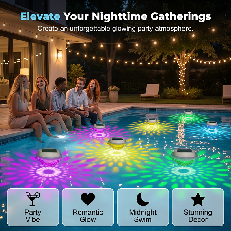 LED-Solar-Schwimmleuchte für den Pool