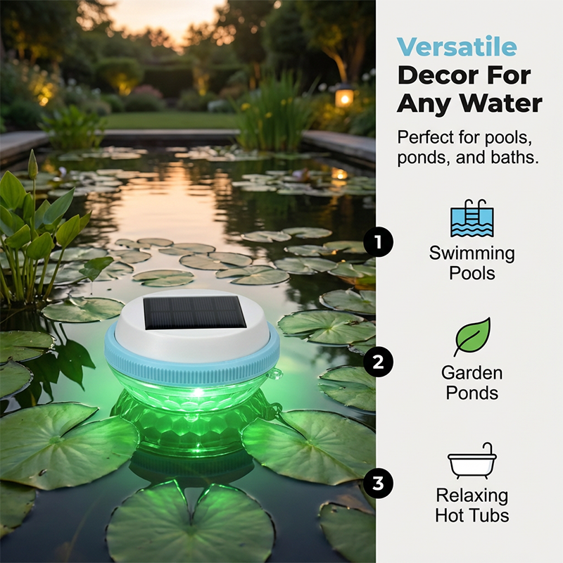 LED-Solar-Schwimmleuchte für den Pool