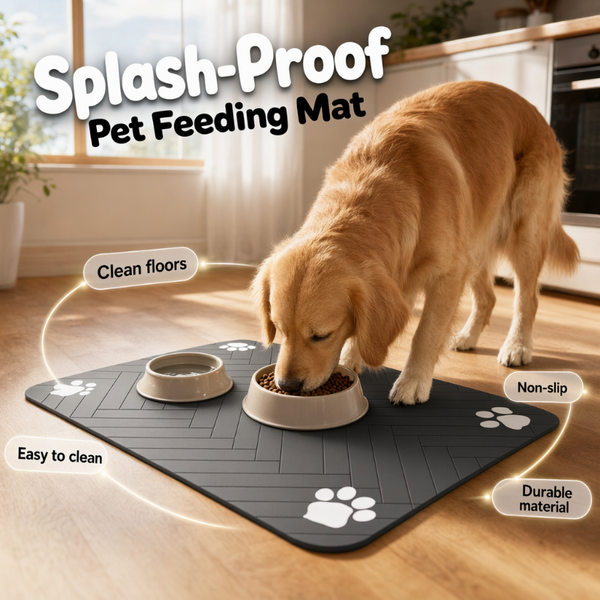 PetDry™ Futtermatte für Hunde & Katzen | Sauberer Futterplatz & pflegeleichte Unterlage