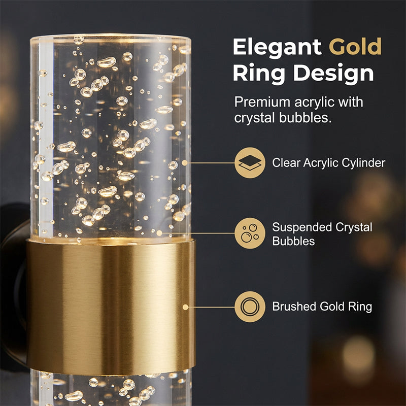 Glimora™ LED-Sensor-Nachtlicht | Automatisches Licht mit elegantem Gold-Design