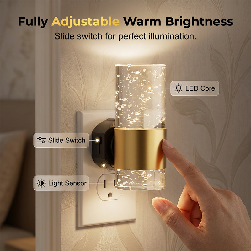 Glimora™ LED-Sensor-Nachtlicht | Automatisches Licht mit elegantem Gold-Design