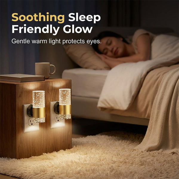 Glimora™ LED-Sensor-Nachtlicht | Automatisches Licht mit elegantem Gold-Design