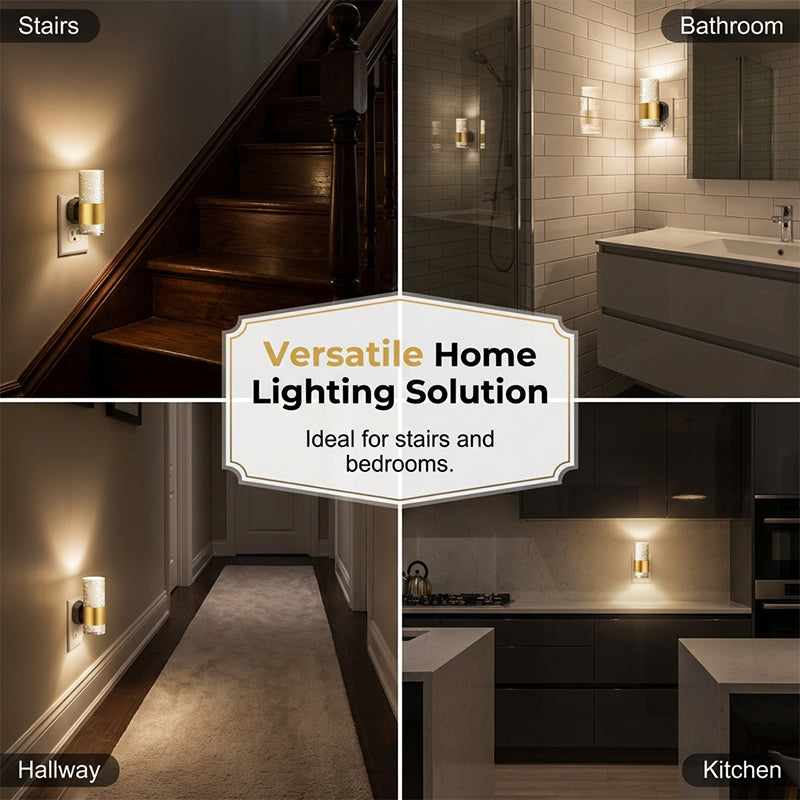 Glimora™ LED-Sensor-Nachtlicht | Automatisches Licht mit elegantem Gold-Design