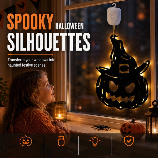 HauntGlow™ Halloween-Hängelichter | Gruselige Silhouetten für eine stimmungsvolle Halloween-Deko
