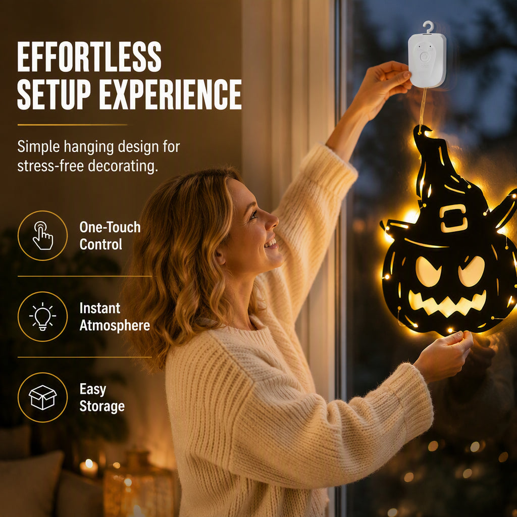 HauntGlow™ Halloween-Hängelichter | Gruselige Silhouetten für eine stimmungsvolle Halloween-Deko