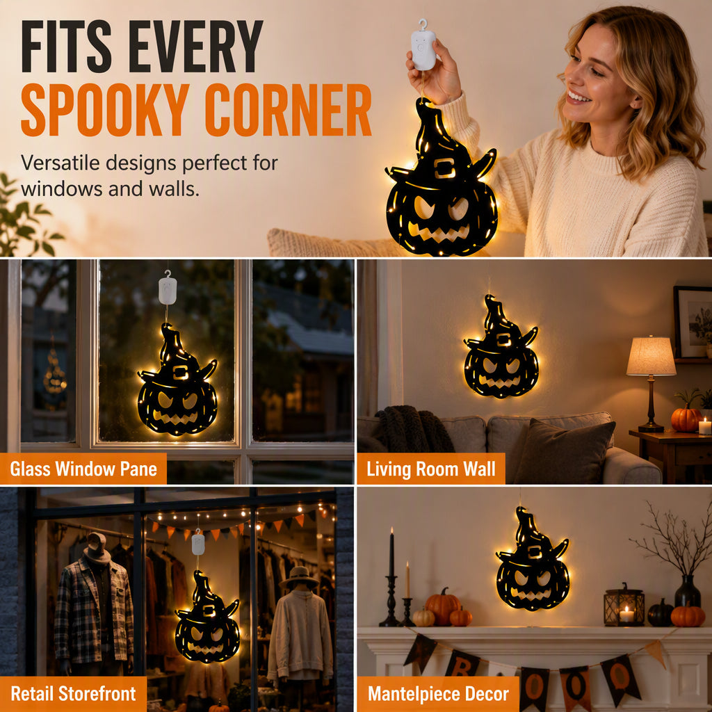 HauntGlow™ Halloween-Hängelichter | Gruselige Silhouetten für eine stimmungsvolle Halloween-Deko