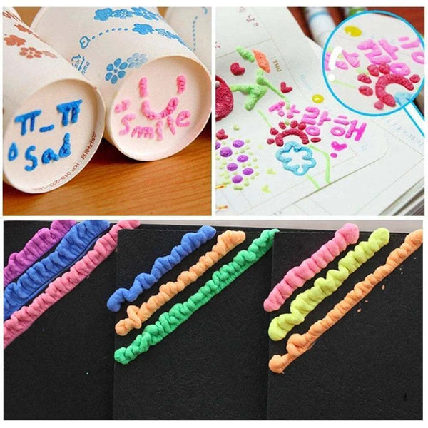 PuffyPop™ 3D Malstifte – Kreativer Bastelspaß mit aufplusterndem Farbeffekt