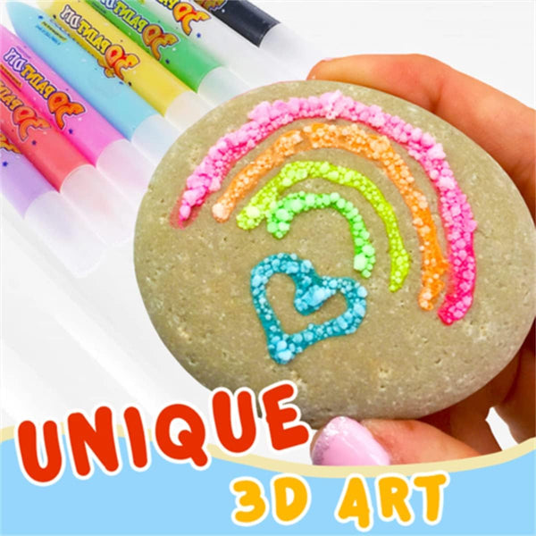 PuffyPop™ 3D Malstifte – Kreativer Bastelspaß mit aufplusterndem Farbeffekt