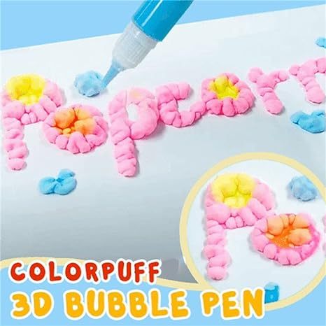 PuffyPop™ 3D Malstifte – Kreativer Bastelspaß mit aufplusterndem Farbeffekt