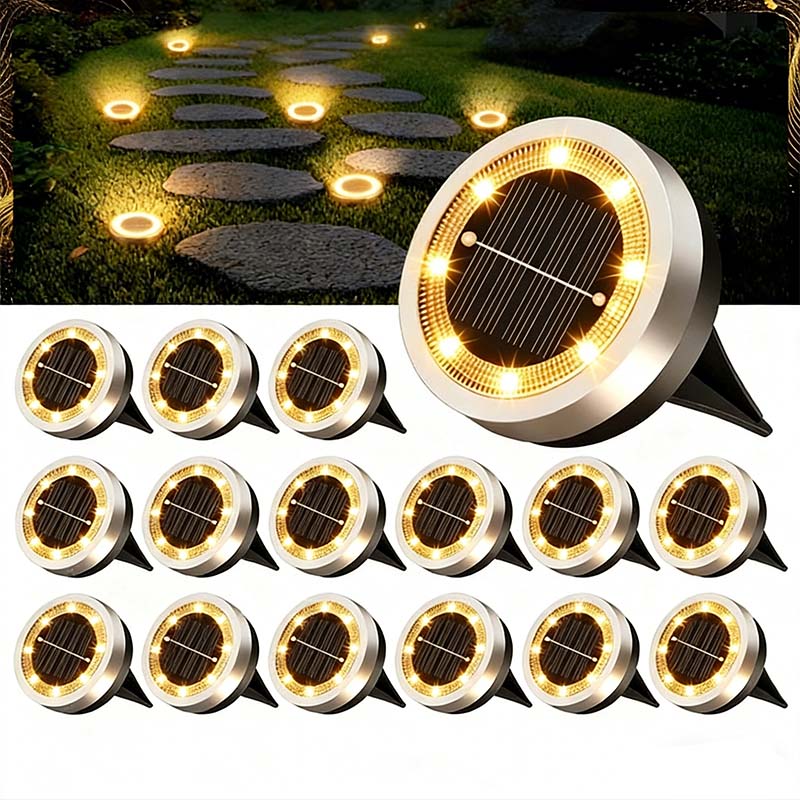TerraGlow™ Solar-Gartenleuchten im 4er-Set | Stimmungsvolle Gartenwege ohne Kabel