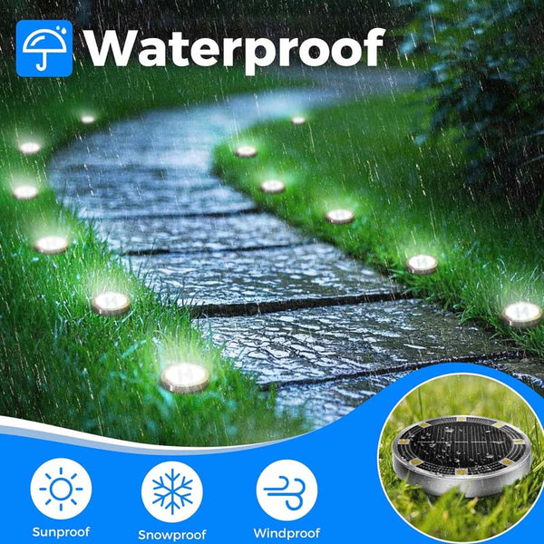 TerraGlow™ Solar-Gartenleuchten im 4er-Set | Stimmungsvolle Gartenwege ohne Kabel
