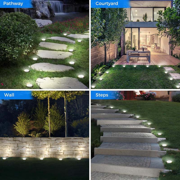 TerraGlow™ Solar-Gartenleuchten im 4er-Set | Stimmungsvolle Gartenwege ohne Kabel