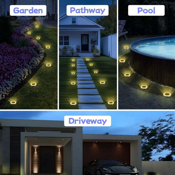 TerraGlow™ Solar-Gartenleuchten im 4er-Set | Stimmungsvolle Gartenwege ohne Kabel