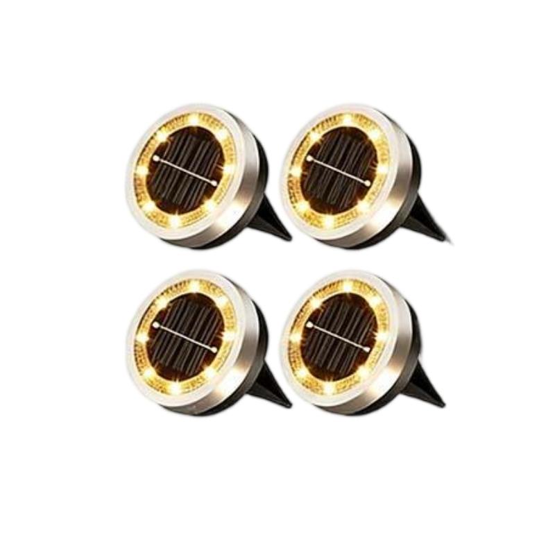 TerraGlow™ Solar-Gartenleuchten im 4er-Set | Stimmungsvolle Gartenwege ohne Kabel